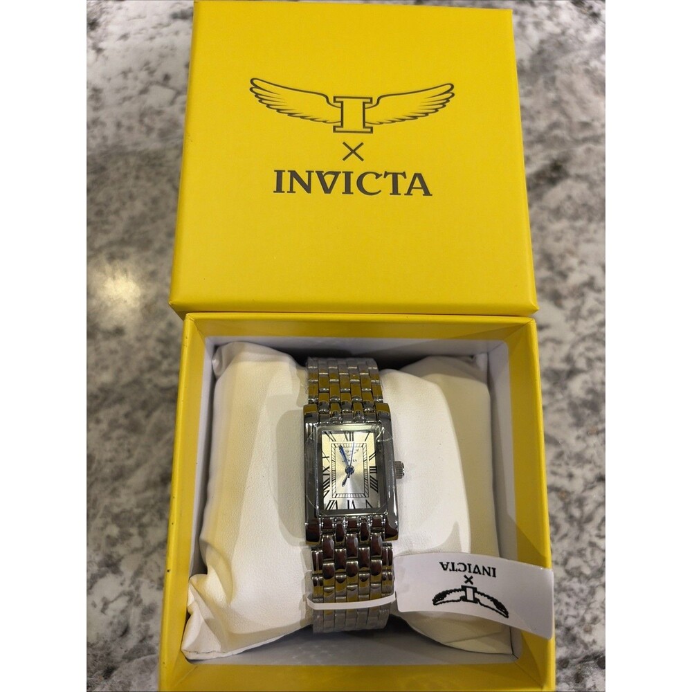 Invicta Women's Specialty I 21 mm Steel Rectangle Tank Watch Silver Dial 69906
